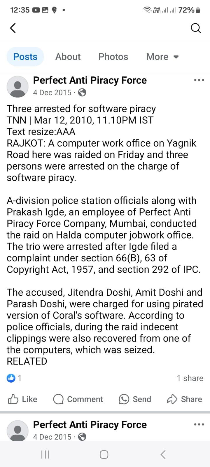 Three Arrested for Software Piracy in Rajkot